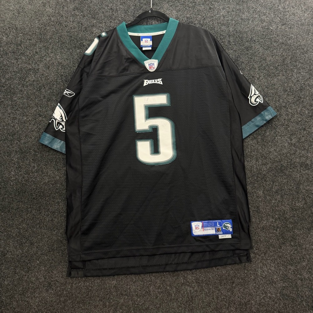 Reebok NFL Philadelphia Eagles Donovan McNabb 5 Jersey Black Mens Large Vintage
